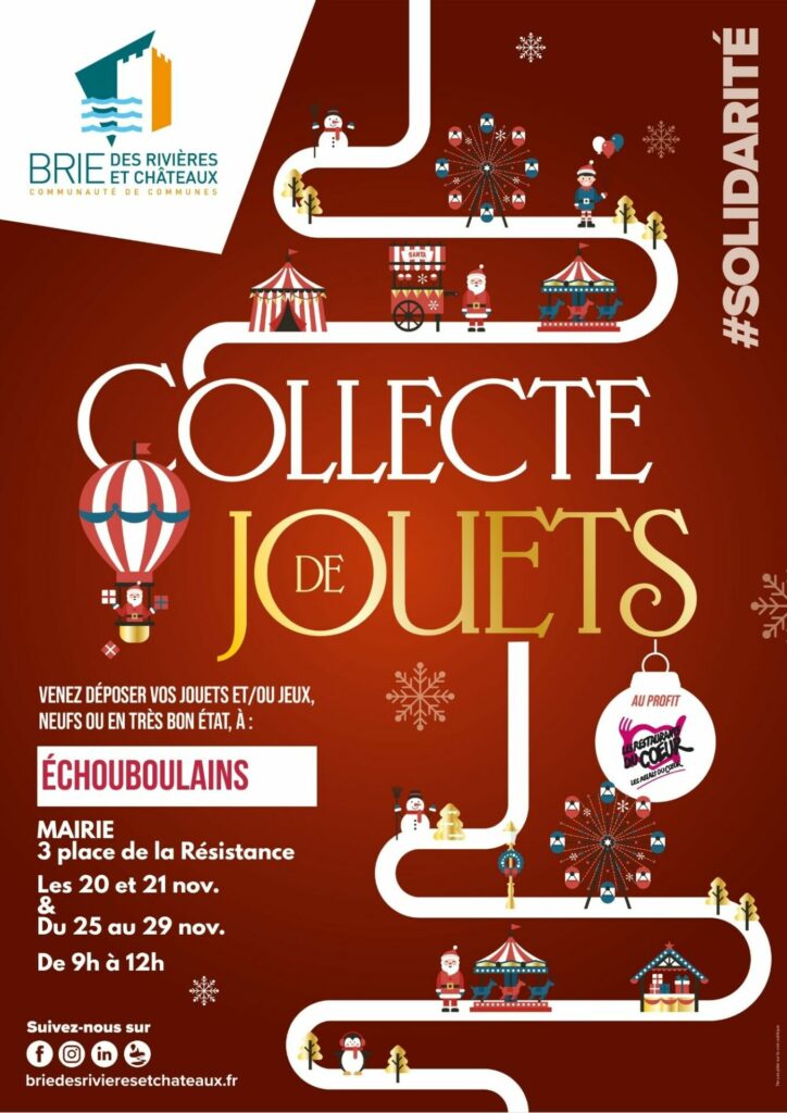 affiche personnalisée collecte jouets 2025 - Echouboulains