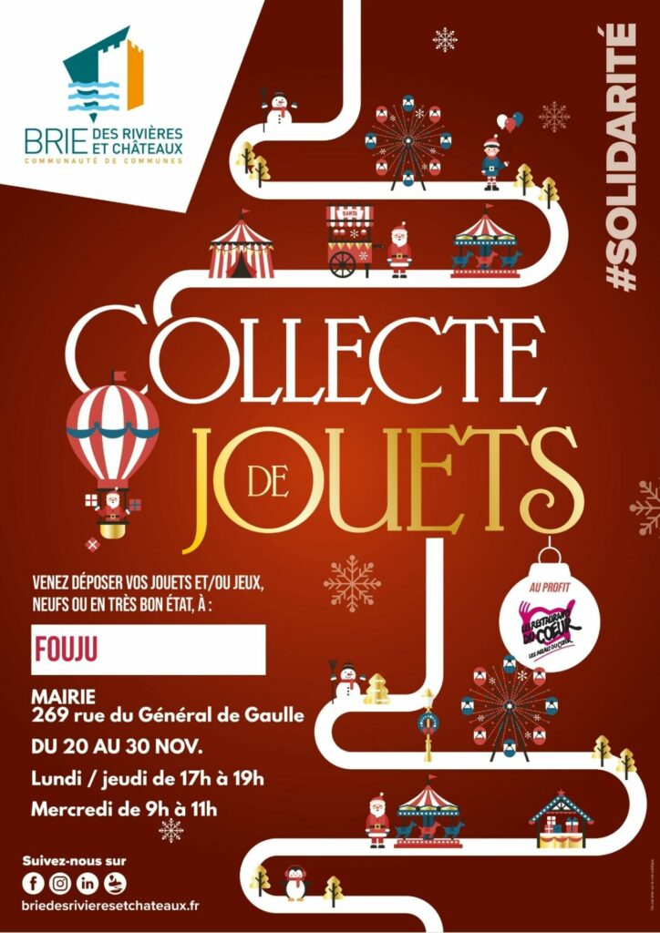 affiche personnalisée collecte jouets 2025 - Fouju