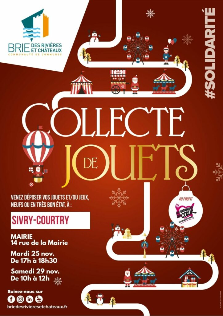 affiche personnalisée collecte jouets 2025 - Sivry-Courtry