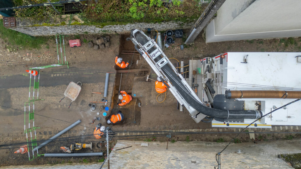 2024 - 2025 création des réseaux de transfert des eaux usées suite à la création de la STEP PAMAVAL©DVI-PROD