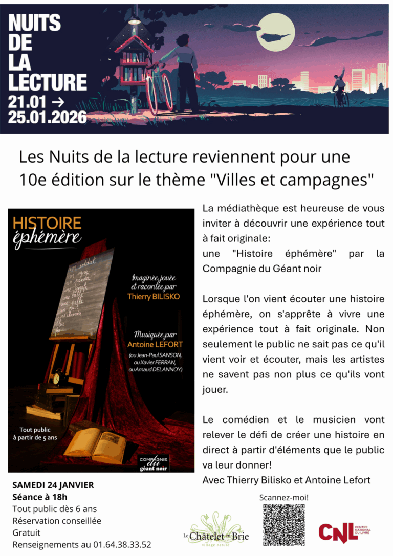 Les Nuits de la lecture au Châtelet-en-Brie