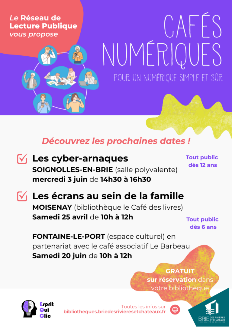 Café numérique : les écrans au sein de la famille à Fontaine-le-Port