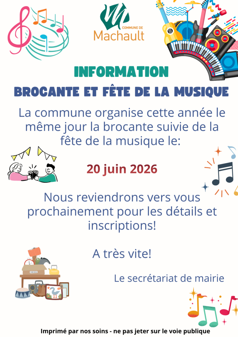Brocante et fête de la musique Machault