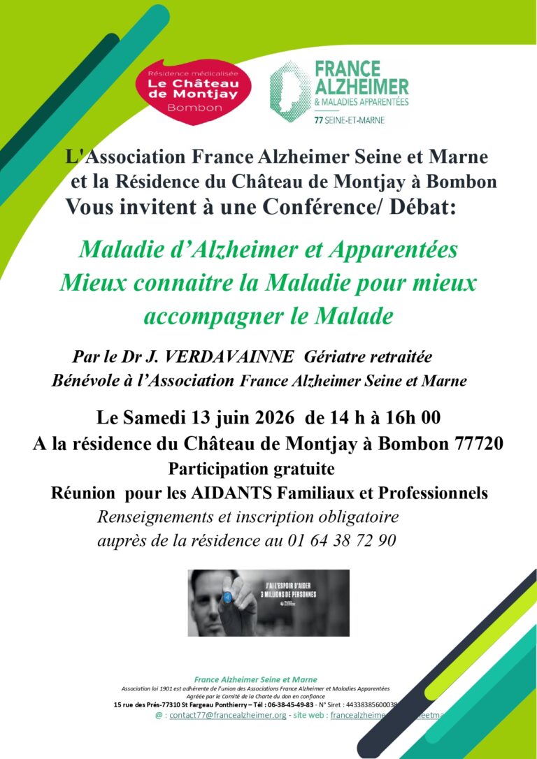 Conférence-débat sur la maladie d’Alzheimer et les maladies apparentées