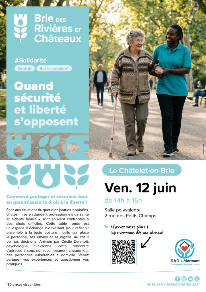 affiche table ronde "Quand sécurité et liberté s'opposent"