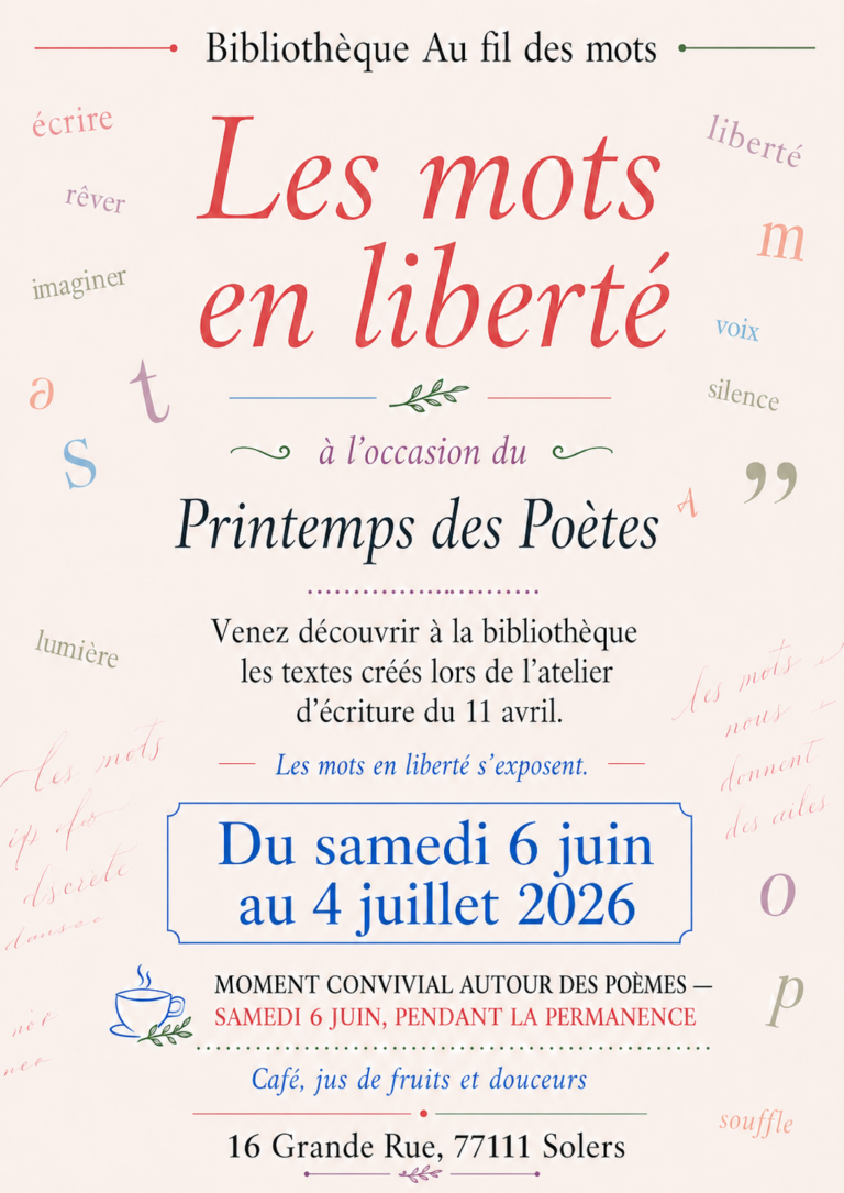 Exposition : Les mots en liberté à Solers