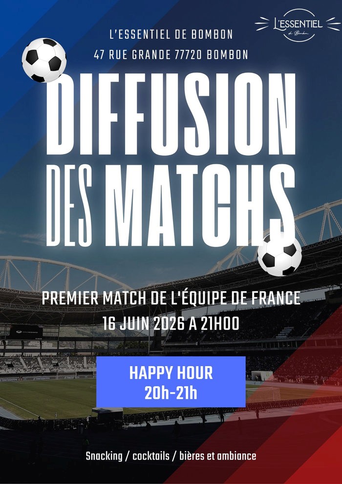Coupe du Monde de Football FIFA 2026 : retransmission des matchs à l'Essentiel de Bombon_Bombon