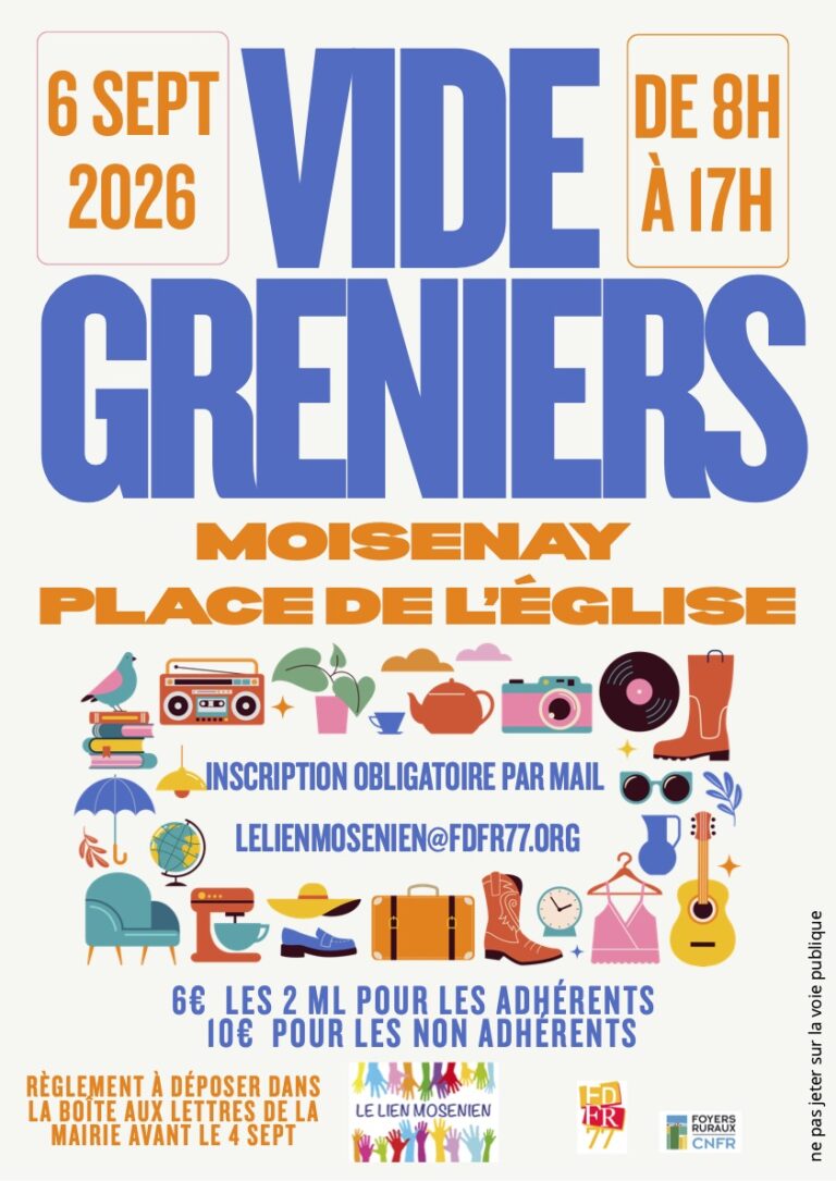 vide-greniers Moisenay 2026
