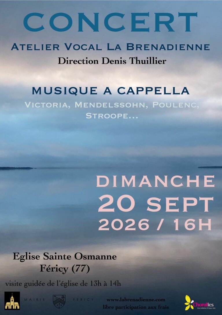 Journées Européennes du Patrimoine : Concert : Atelier vocal La Brenadienne à Féricy