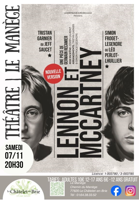 Théâtre musical « Lennon & Mc Cartney » au Châtelet-en-Brie