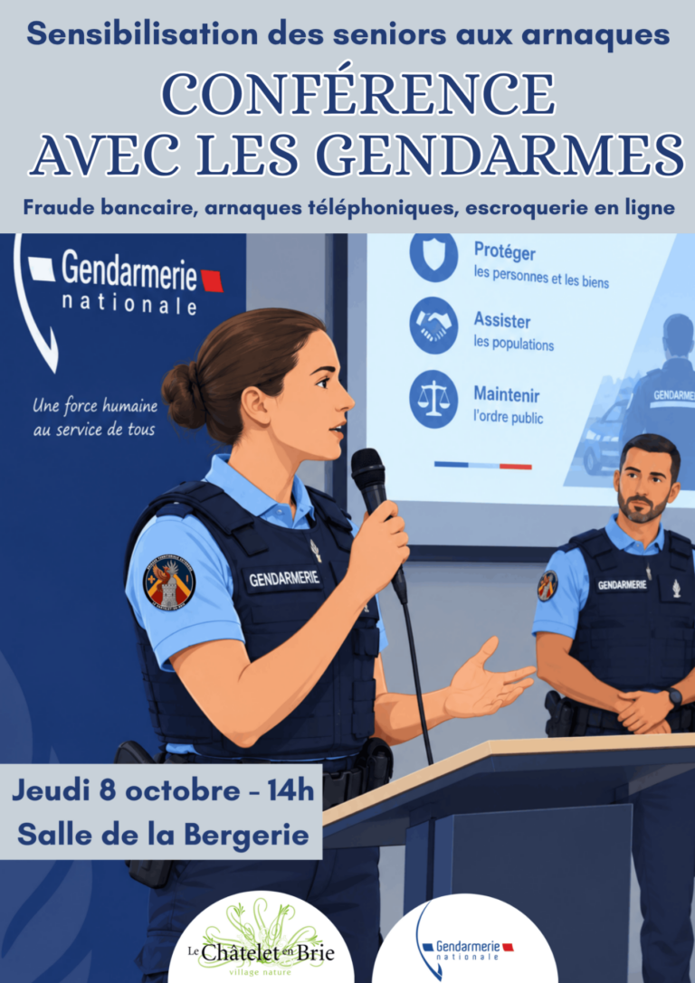Conférence avec les gendarmes au Châtelet-en-Brie