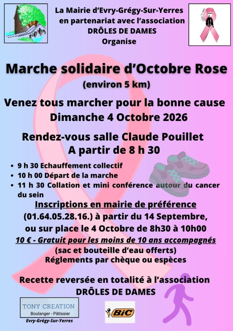 Octobre rose à Évry-Grégy-sur-Yerres