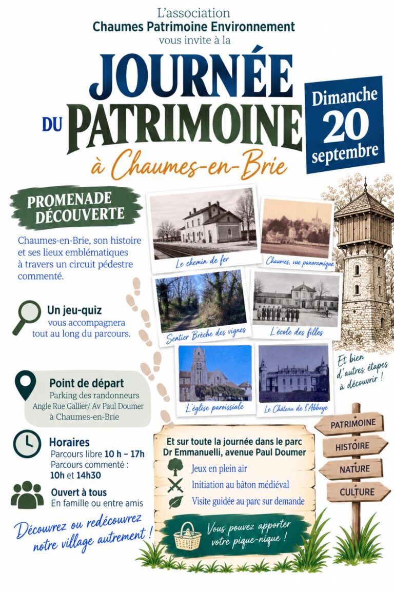 Journées Européennes du Patrimoine à Chaumes-en-Brie