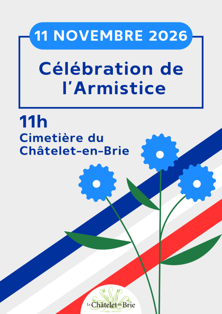 Commémoration du 11 novembre 1918 au Châtelet-en-Brie